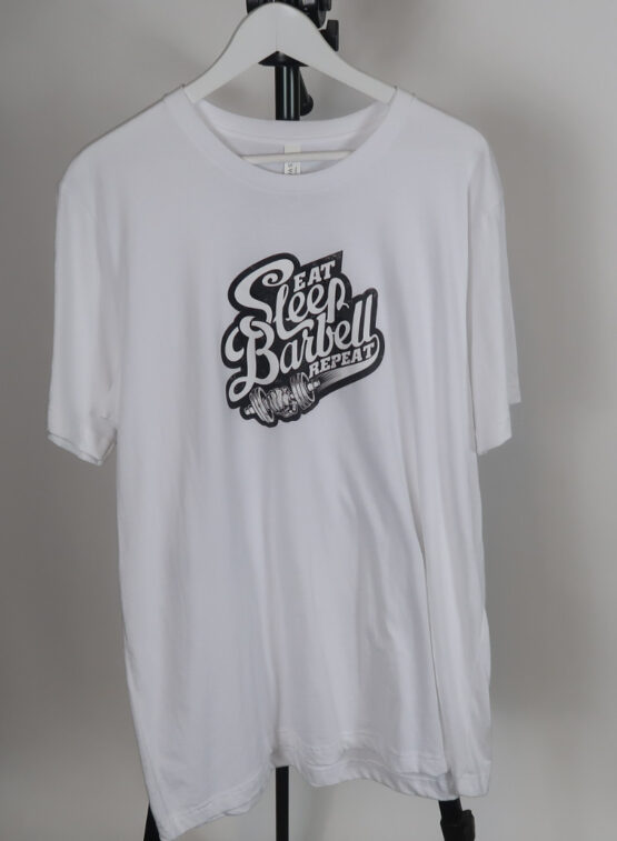 Eat Sleep Barbell Repeat T-paita
